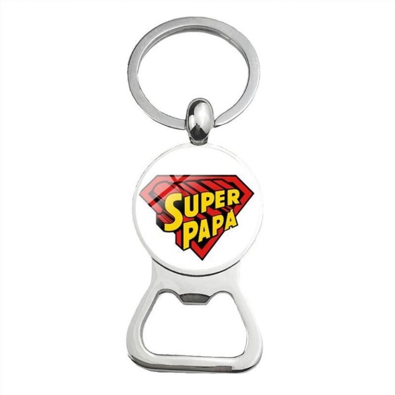 Porte-Clé Décapsuleur  Super Papa (Acier) 3485