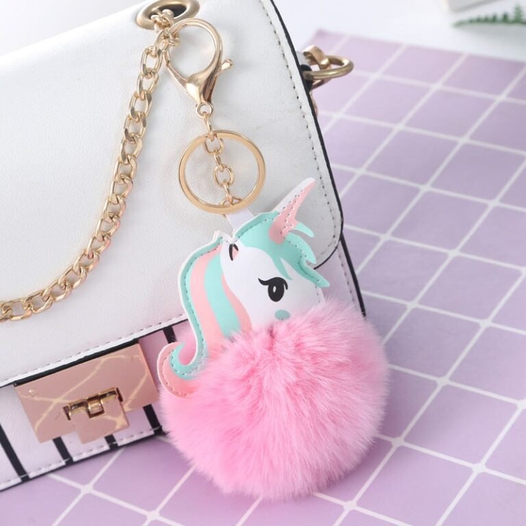 Porte-Clé Pompon Licorne 2893